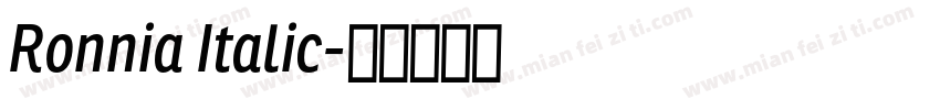 Ronnia Italic字体转换
